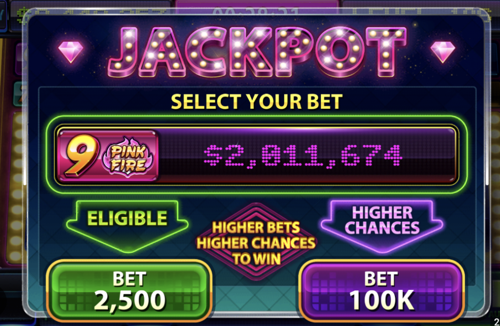 Image of a slot machine saying Jackpot above